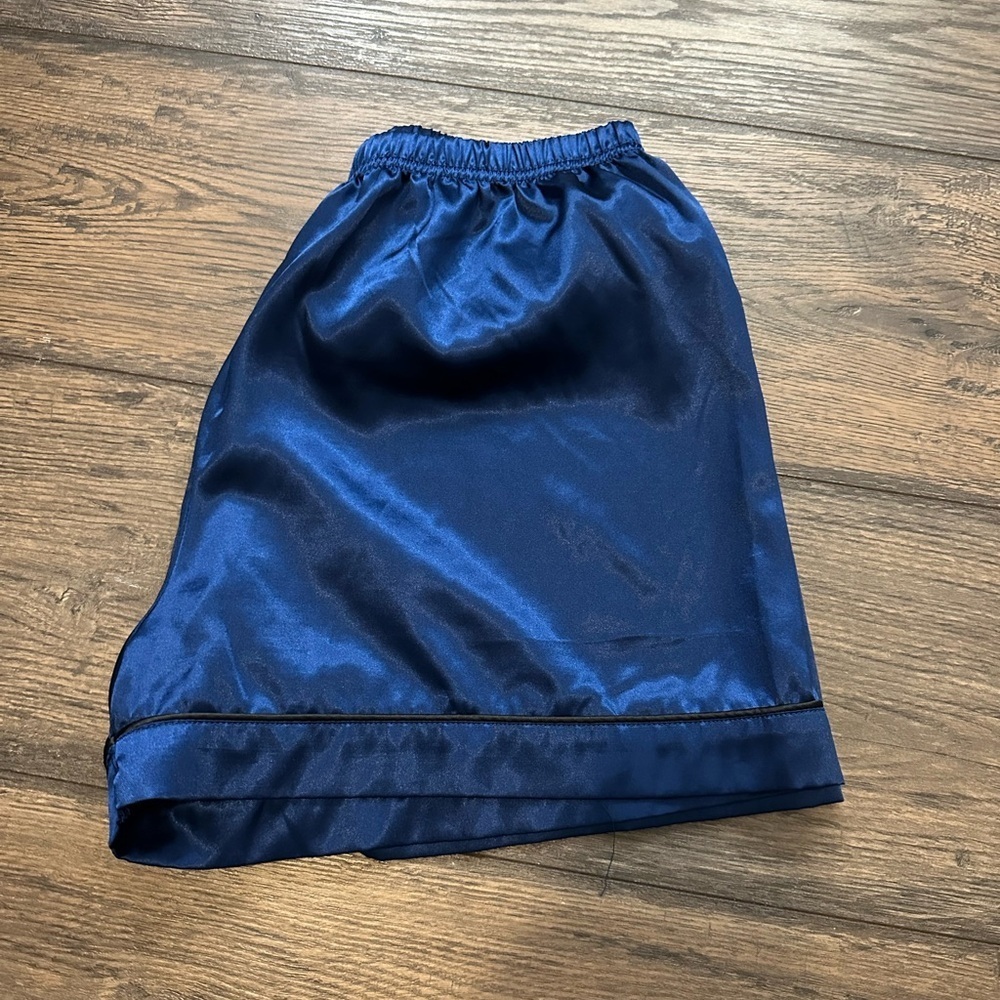 Blue Satin Skirt